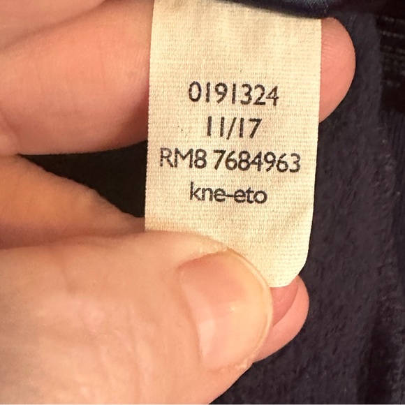 Tommy Hilfiger Size XS Fleece Spellout Tunic Sweatshirt Navy Blue - Picture 10 of 11